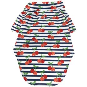 Hawaiian Camp Shirt (Color: Cherry Stripe, size: 2X-Large)
